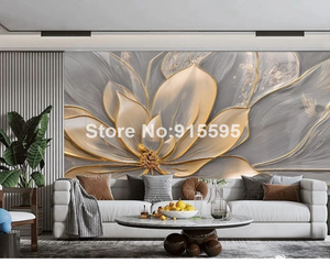 3D Wallpaper Floral Plaster Artisan SKU# WAL0460