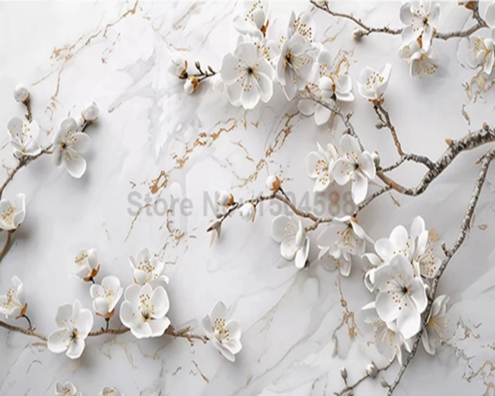 3D Wallpaper Flowing Floral Figaro