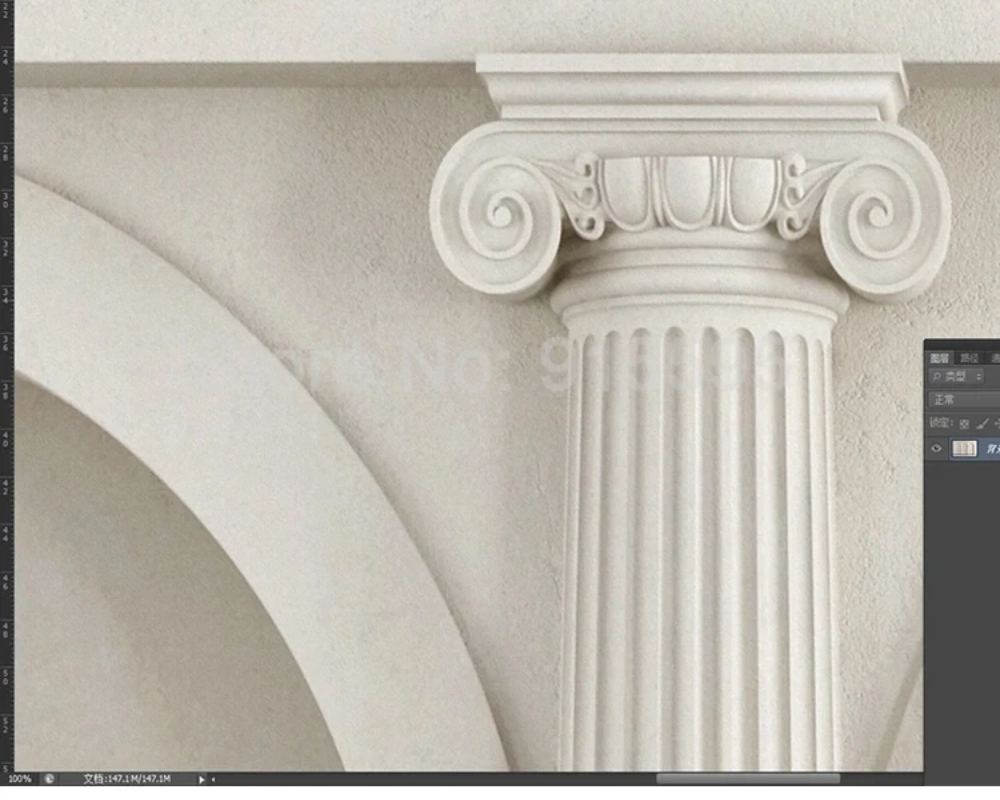 3D Wallpaper Roman Columns SKU# WAL0517