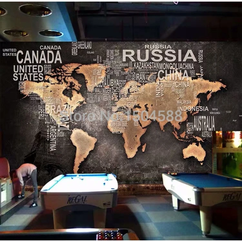 3D Wallpaper Mystic World Map SKU# WAL0481