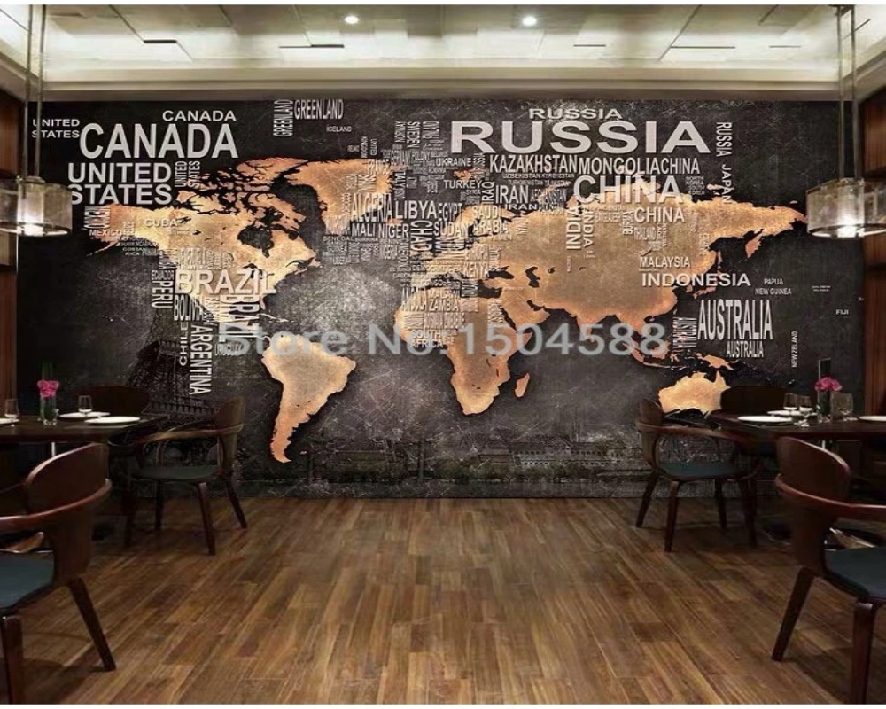 3D Wallpaper Mystic World Map SKU# WAL0481