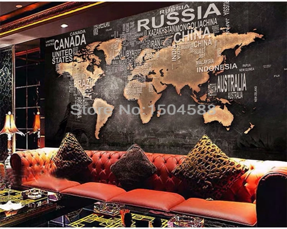 3D Wallpaper Mystic World Map SKU# WAL0481