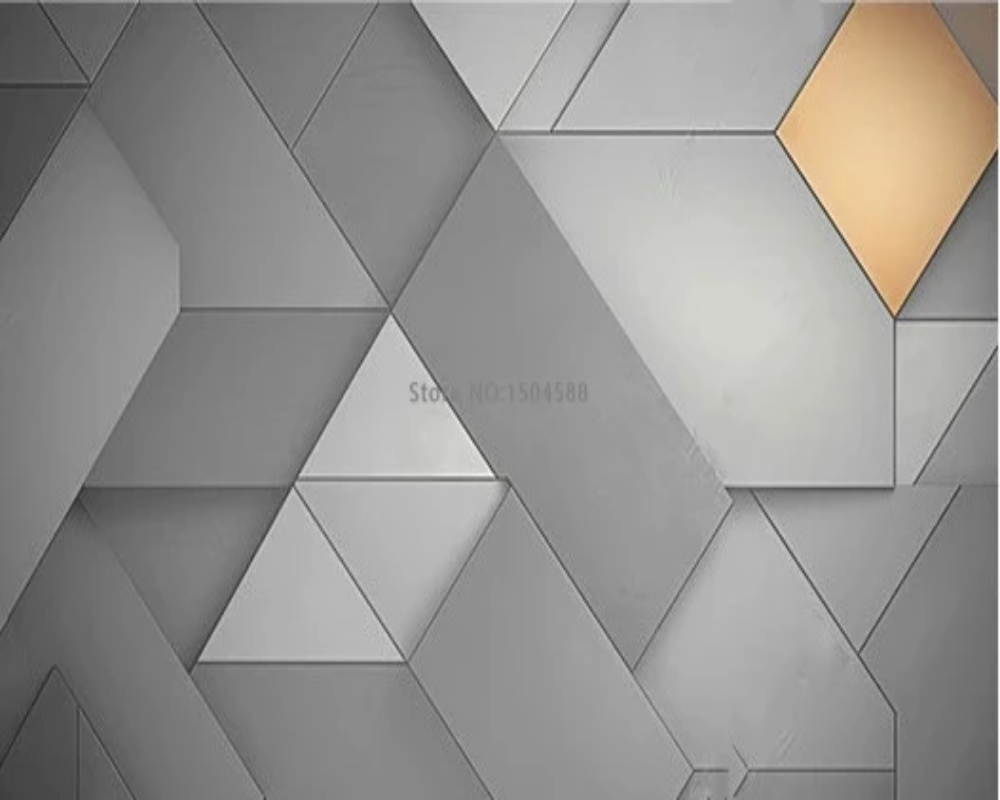 3D Wallpaper Minimalist Gray Lines