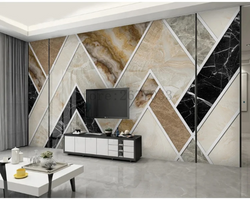 3D Wallpaper Isosceles Triangle Heaven Marble