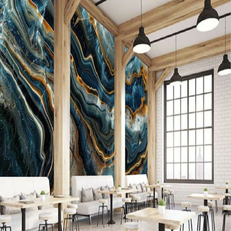 3D Wallpaper Aqua Dreamscape Marble SKU# WAL0495