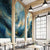 3D Wallpaper Ocean Aqua Gold V Marble SKU# WAL0502