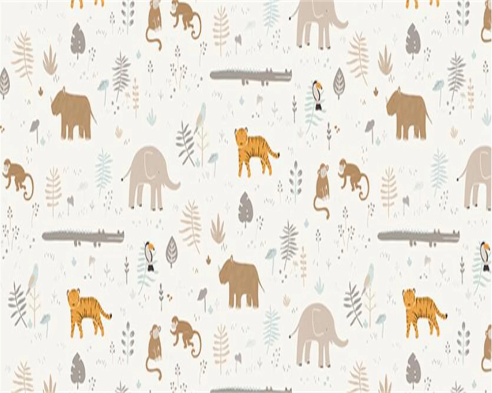 3D Wallpaper Baby Room Animals SKU# WAL0521