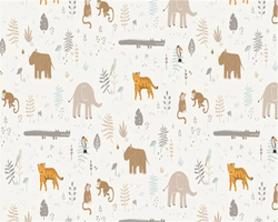 3D Wallpaper Baby Room Animals SKU# WAL0521