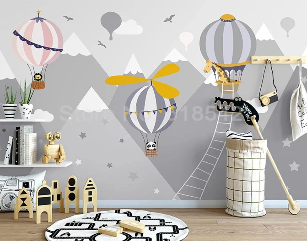 3D Wallpaper Happy Ballooms Daycare SKU# WAL0523