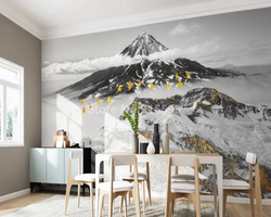 3D Wallpaper Souring Mountain Range SKU# WAL0541