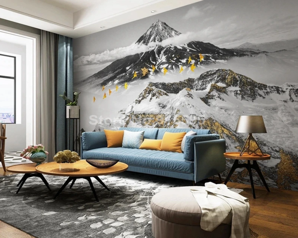 3D Wallpaper Souring Mountain Range SKU# WAL0541