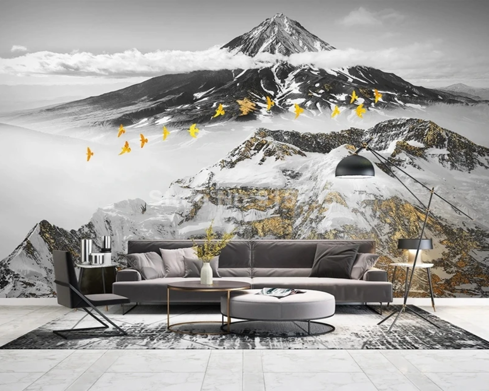 3D Wallpaper Souring Mountain Range SKU# WAL0541