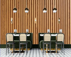 3D Wallpaper Wood Flutes Panel SKU# WAL0550
