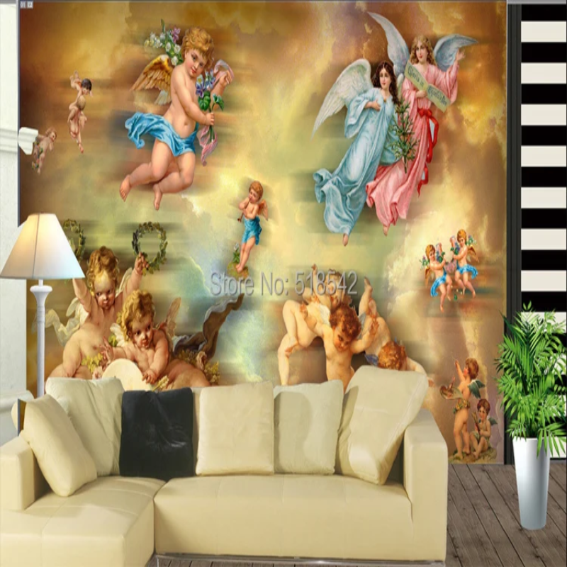 3D Wallpaper Flying Angels