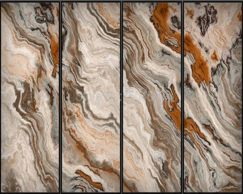 3D Wallpaper Taupe Fantasy Marble