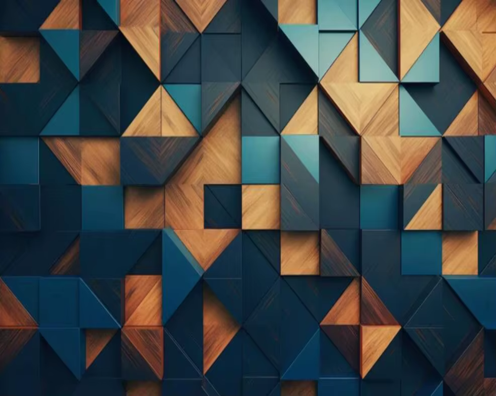 3D Wallpaper Modern Wood Consortium