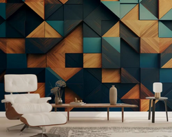 3D Wallpaper Modern Wood Consortium SKU# WAL0621