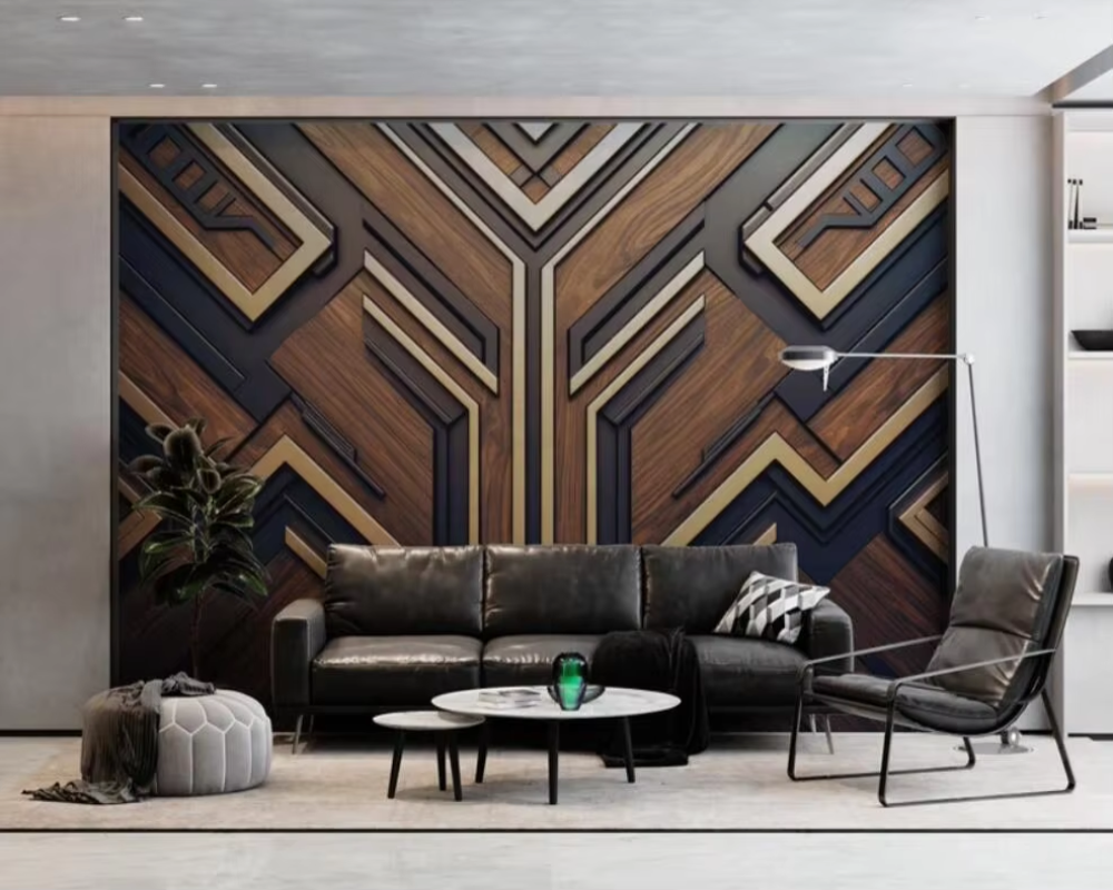 3D Wallpaper Wooden Eclectic SKU# WAL0655