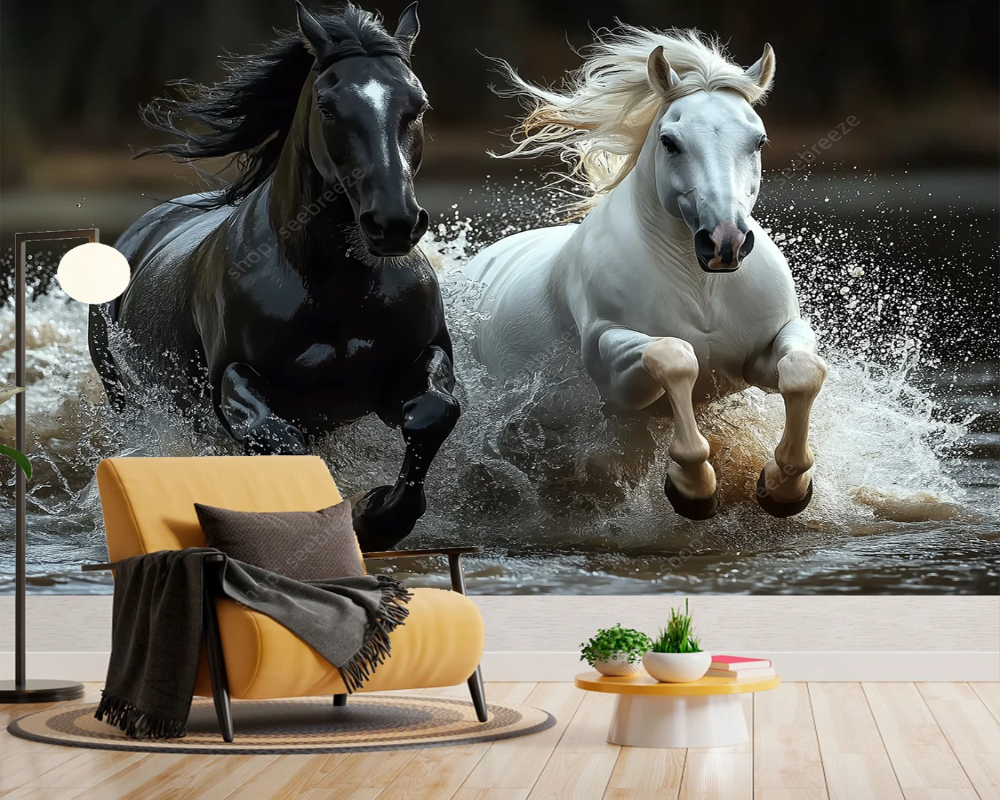 3D Wallpaper Wild Mustangs SKU# WAL0730