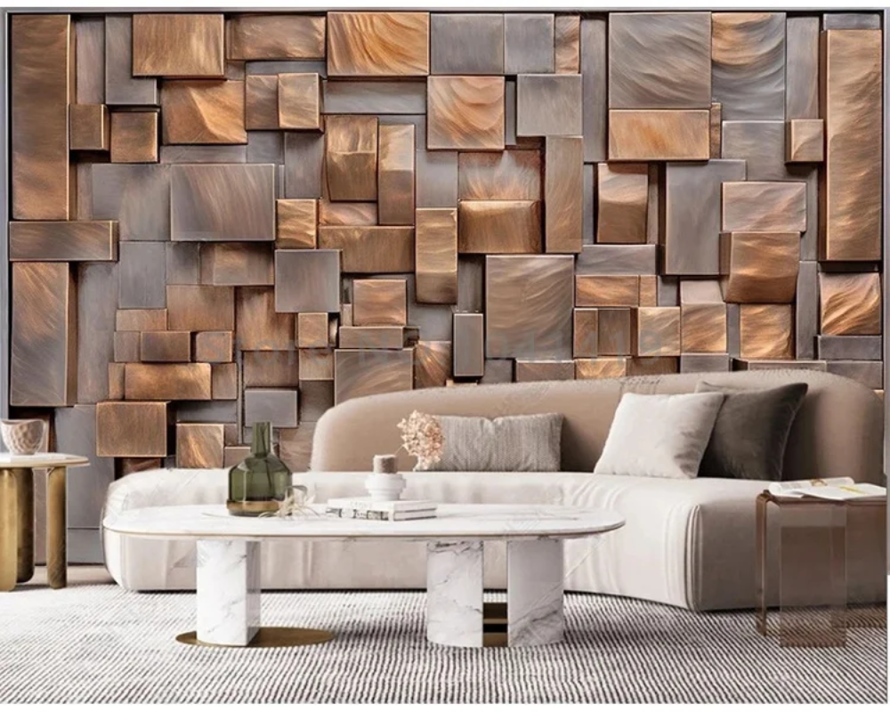 3D Wallpaper Wood Bricko SKU# WAL0733