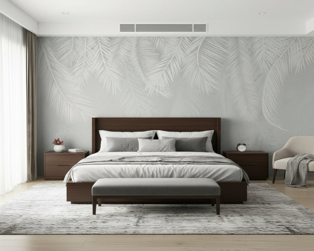 3D Wallpaper Neutral Palm Serenity
