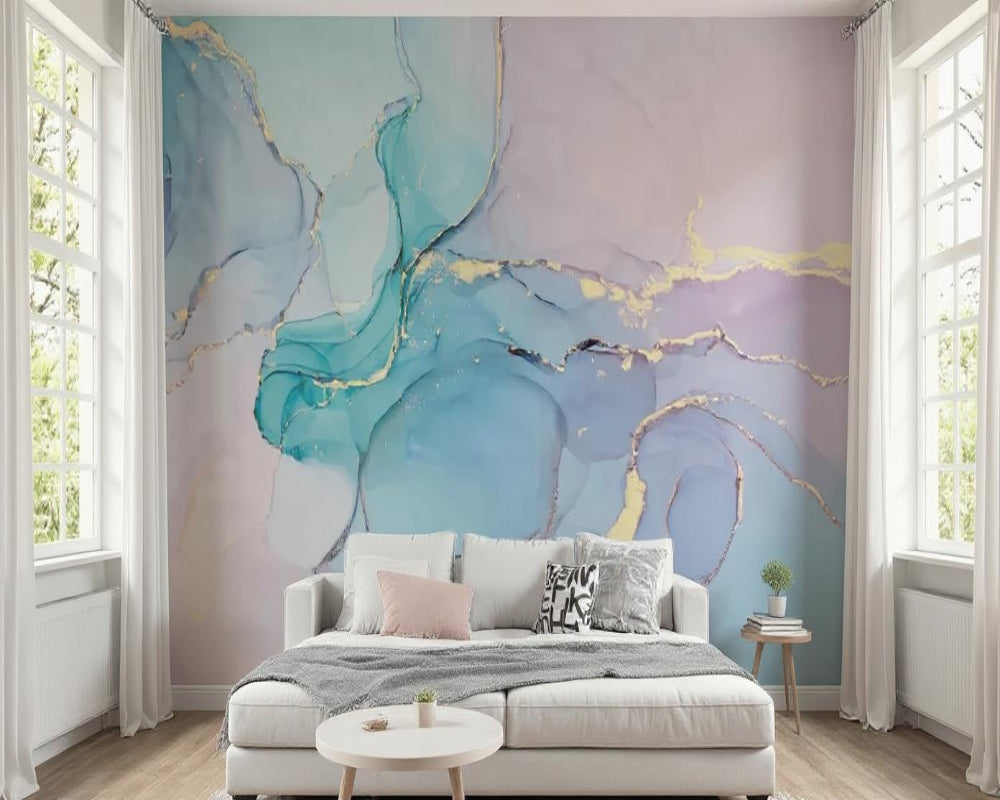 3D Wallpaper Aqua Marble Dream