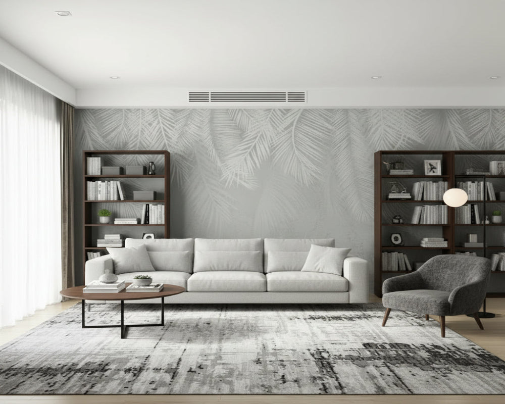3D Wallpaper Neutral Palm Serenity