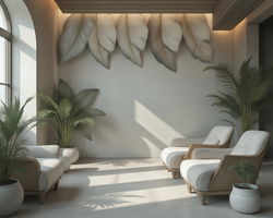 3D Wallpaper Soft Leaf Harmony 