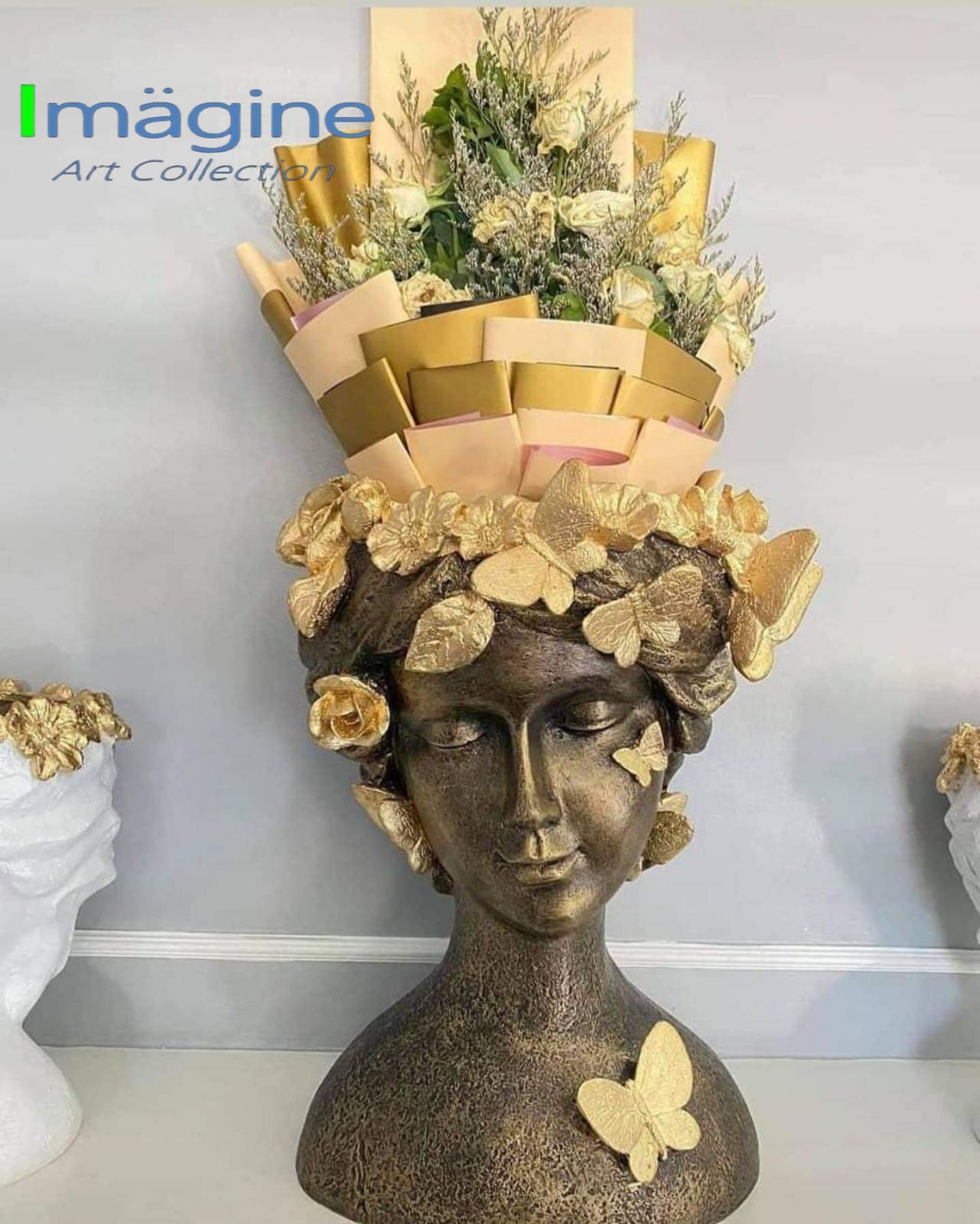 Stonecast Flower Crown Pots for Plants SKU# IAC0012