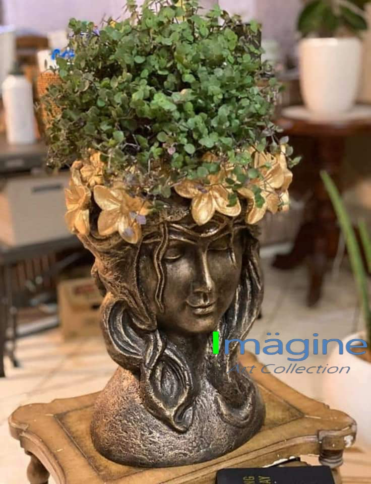 Stonecast Flower Crown Pots for Plants SKU# IAC0012
