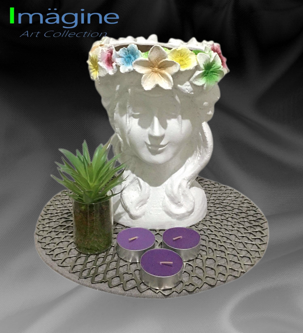 Stonecast Flower Crown Pots for Plants SKU# IAC0012