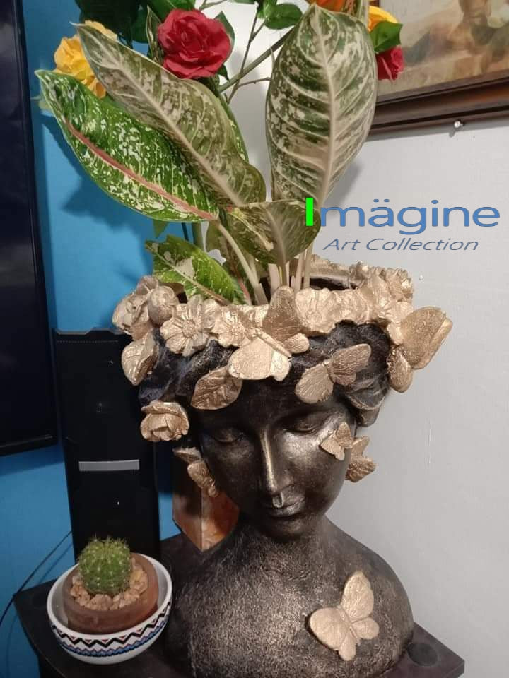 Stonecast Flower Crown Pots for Plants SKU# IAC0012