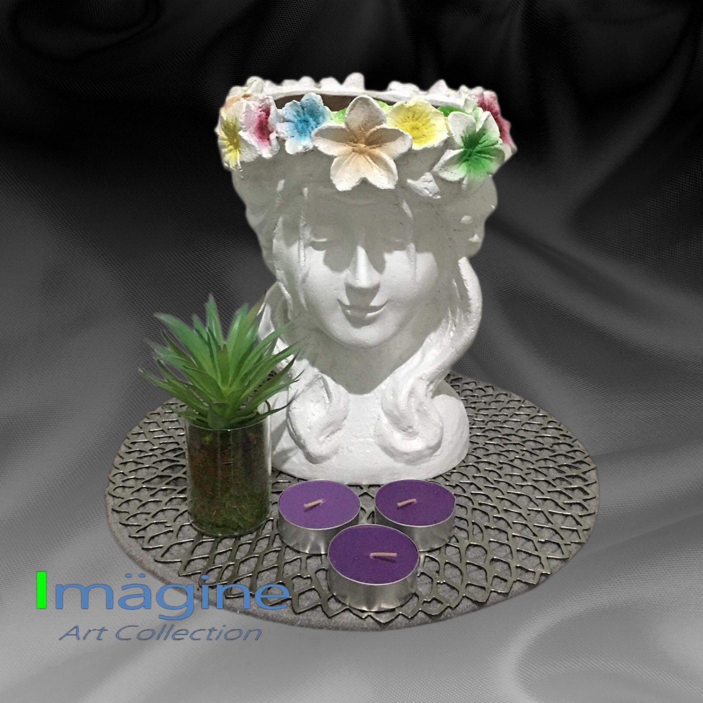 Stonecast Flower Crown Pots for Plants SKU# IAC0012