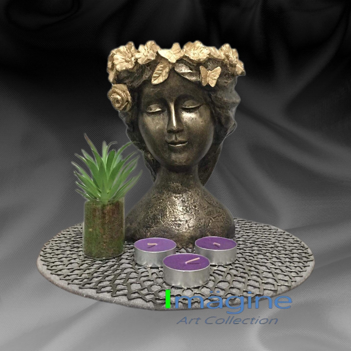 Stonecast Flower Crown Pots for Plants SKU# IAC0012