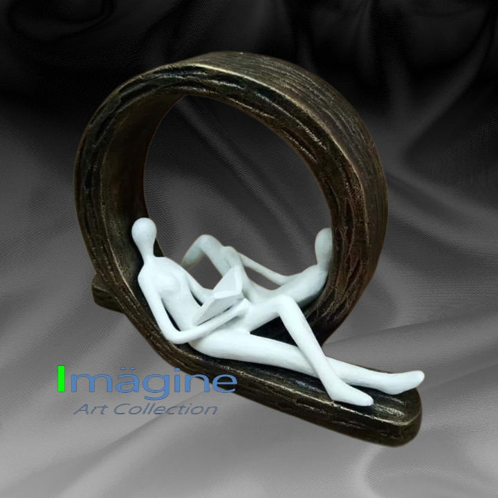 Ring Couple Stone Cast Figurine SKU# IAC0002