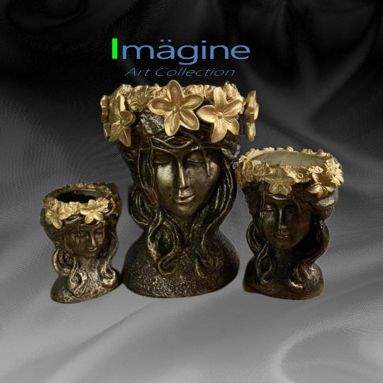 Stonecast Flower Crown Pots for Plants SKU# IAC0012