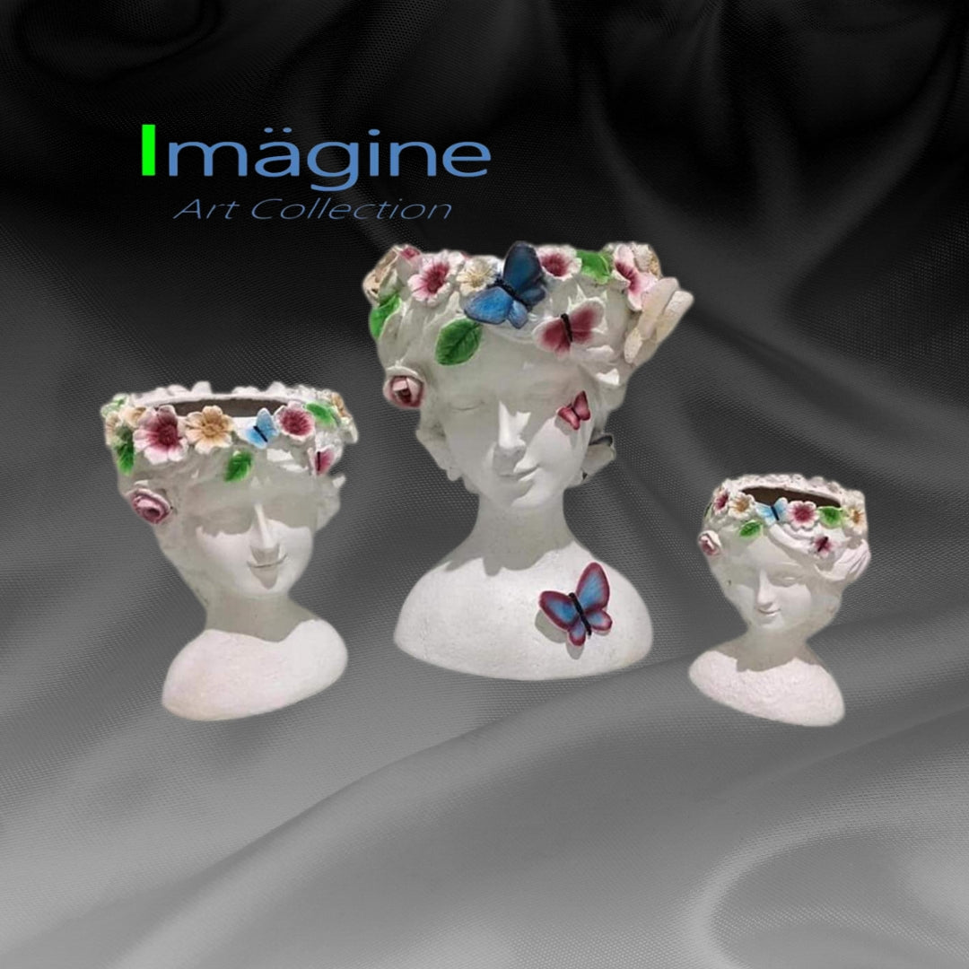 Stonecast Flower Crown Pots for Plants SKU# IAC0012