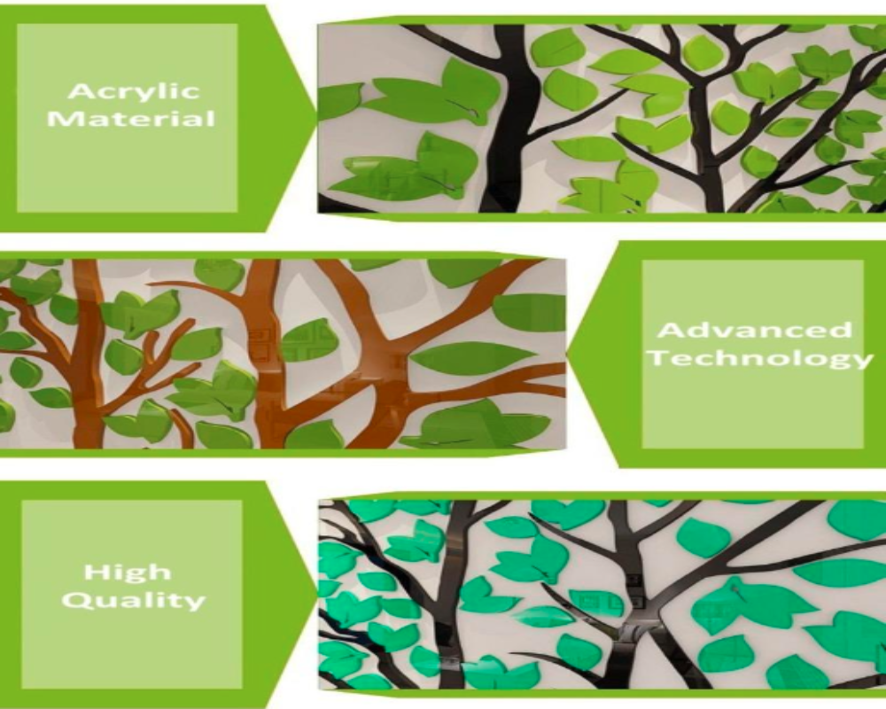 3D Tree Mirror Wall Plate Decals Self Adhesive SKU# MOS0018