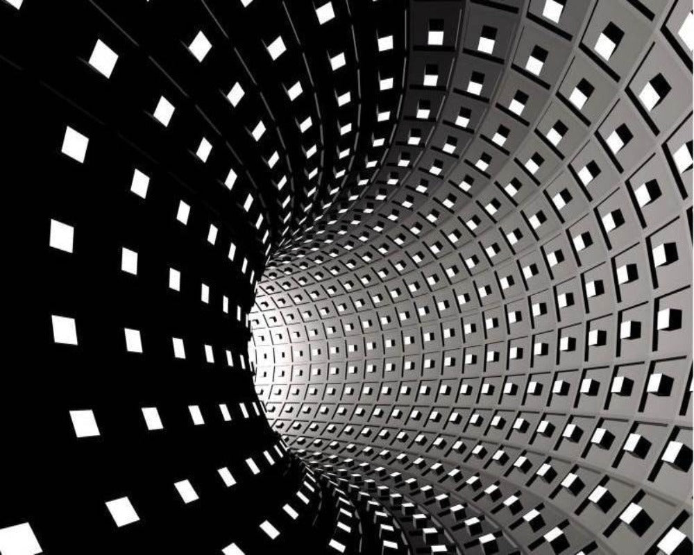 3D Wallpaper Black Space Tunnel 