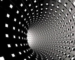 3D Wallpaper Black Space Tunnel 