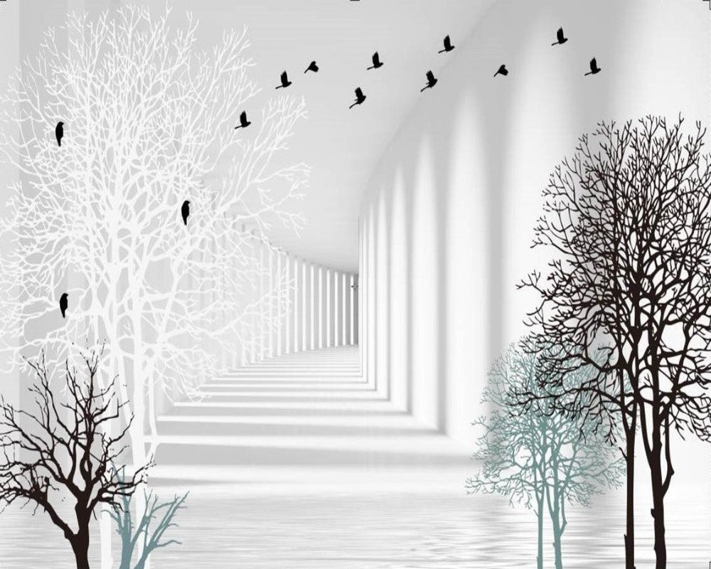 3D Wallpaper Abstract Woods