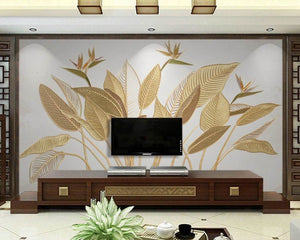 3D Wallpaper Banana Plant for Living Room