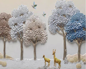 3D Wallpaper Artisan Elk Relief SKU# WAL0282