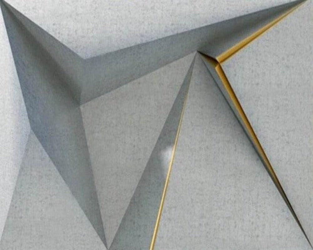 3D Wallpaper Geometric Concrete Lines 
