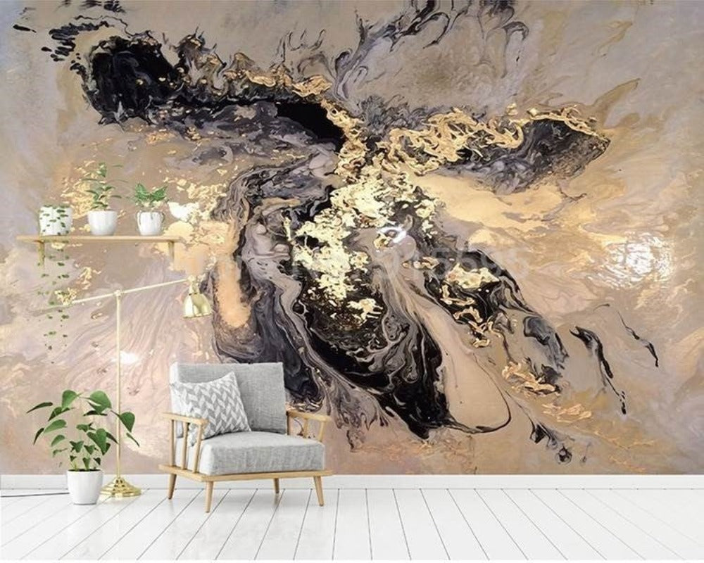 3D Wallpaper Touch of Splash Marble