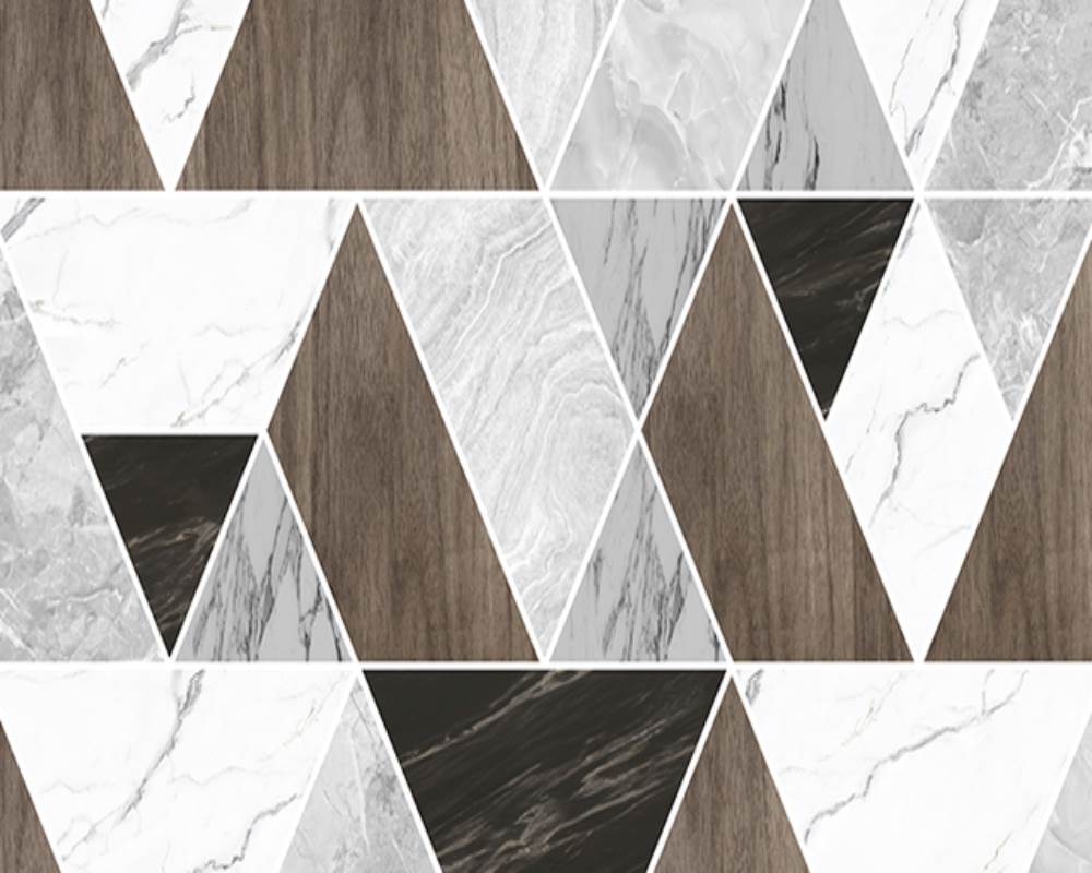 3D Wallpaper Matrix III Geometric Marble 