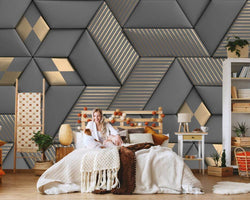 3D Wallpaper Illusive Pillow Warner 