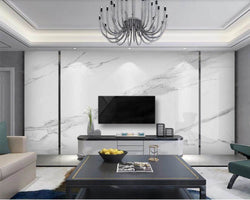 3D Wallpaper Mystic River Gray Marble