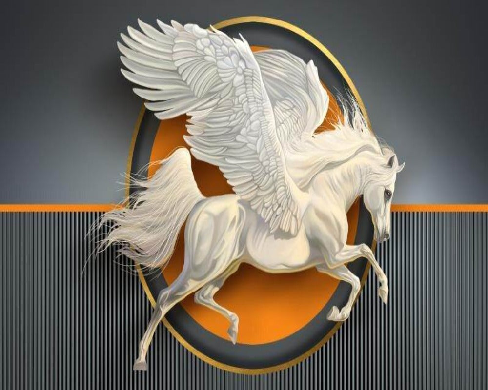 3D Wallpaper Flying Mystic Pegasus 