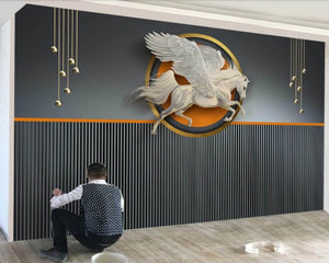 3D Wallpaper Flying Mystic Pegasus SKU# WAL0145